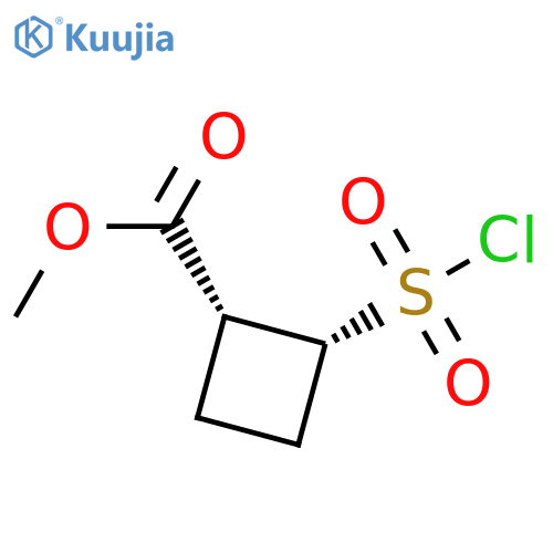 methyl (1R,2R)-2-(chlorosulfonyl)cyclobutane-1-carboxylate structure