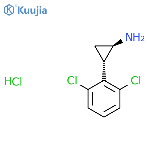rac-(1R,2S)-2-(2,6-dichlorophenyl)cyclopropan-1-amine hydrochloride structure