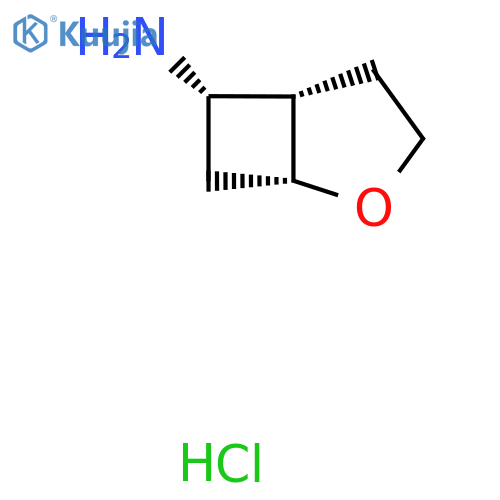 rac-(1R,5S,6S)-2-Oxabicyclo[3.2.0]hept-6-ylamine hydrochloride structure