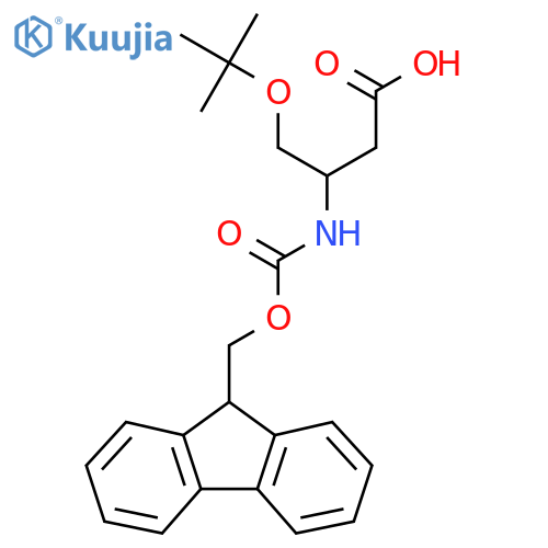 3-(9H-Fluoren-9-ylmethoxycarbonylamino)-4-[(2-methylpropan-2-yl)oxy]butanoic Acid structure