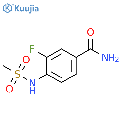 3-Fluoro-4-methanesulfonamidobenzamide structure