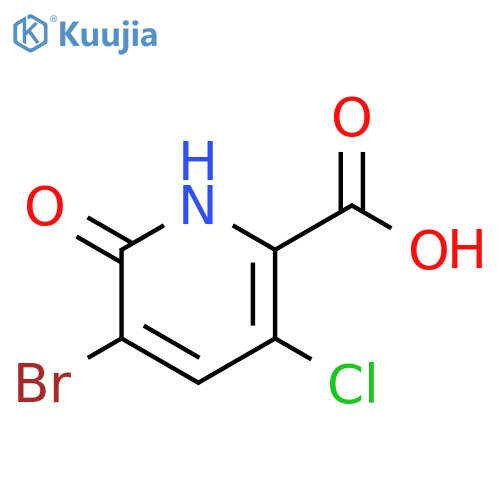 5-Bromo-3-chloro-6-hydroxypyridine-2-carboxylic acid structure