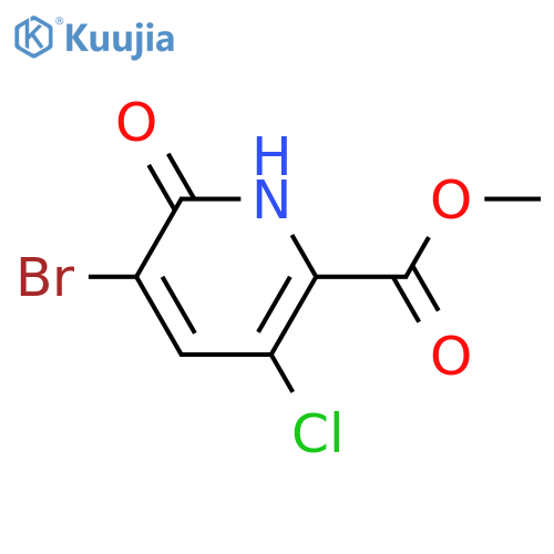 Methyl 5-bromo-3-chloro-6-hydroxypicolinate structure