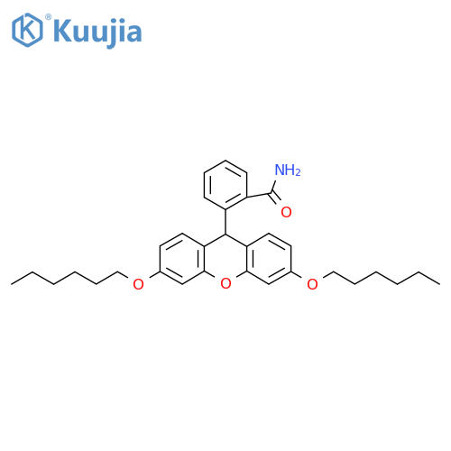 2-(3,6-Dihexyloxyxanthen-9-yl)benzamide structure