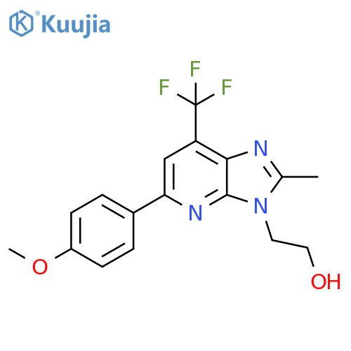 3H-Imidazo[4,5-b]pyridine-3-ethanol, 5-(4-methoxyphenyl)-2-methyl-7-(trifluoromethyl)- structure