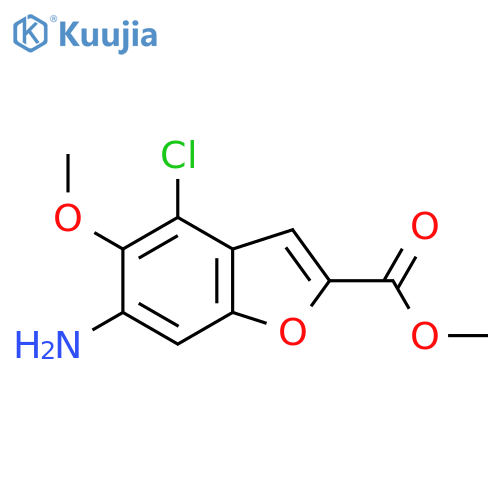 Methyl 6-amino-4-chloro-5-methoxybenzofuran-2-carboxylate structure