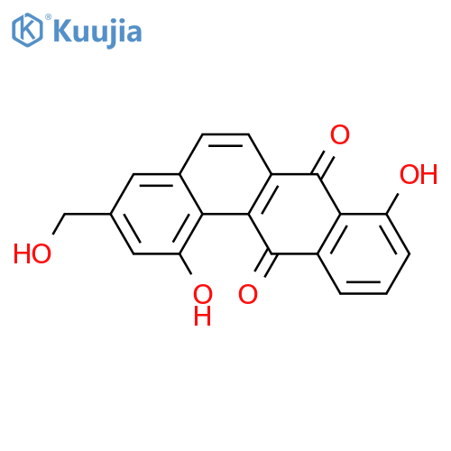 Benz[a]anthracene-7,12-dione, 1,8-dihydroxy-3-(hydroxymethyl)- structure