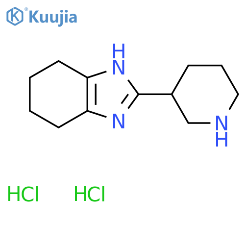 2-(piperidin-3-yl)-4,5,6,7-tetrahydro-1H-1,3-benzodiazole dihydrochloride structure
