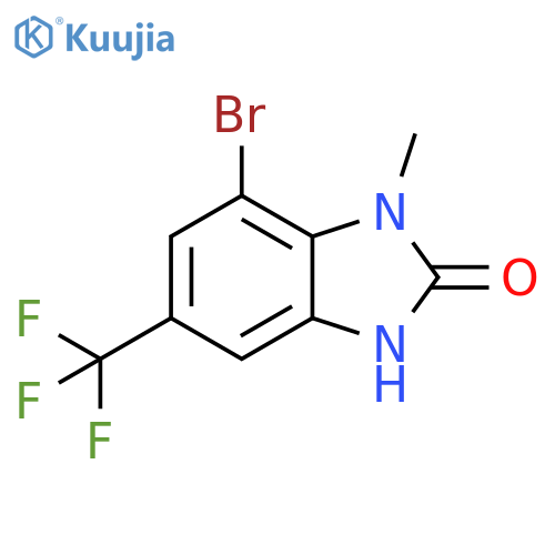 7-Bromo-1-methyl-5-(trifluoromethyl)-3H-1,3-benzodiazol-2-one structure