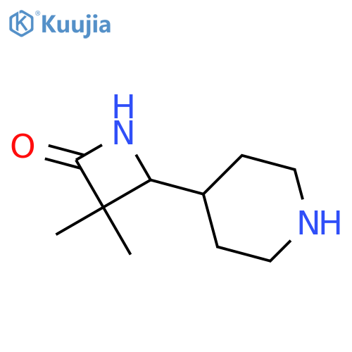 3,3-Dimethyl-4-(piperidin-4-yl)azetidin-2-one structure