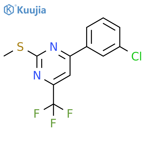 Pyrimidine, 4-(3-chlorophenyl)-2-(methylthio)-6-(trifluoromethyl)- structure