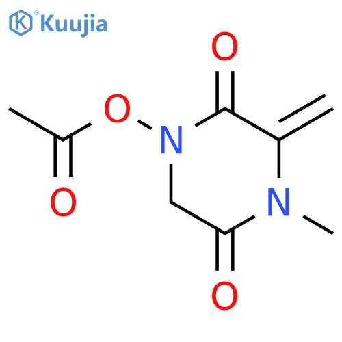 2,5-Piperazinedione,1-acetyl-4-methyl-3-methylene- structure