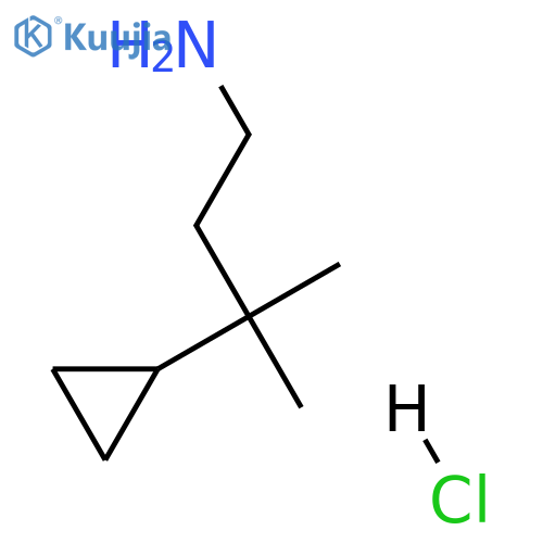 3-cyclopropyl-3-methylbutan-1-amine hydrochloride structure
