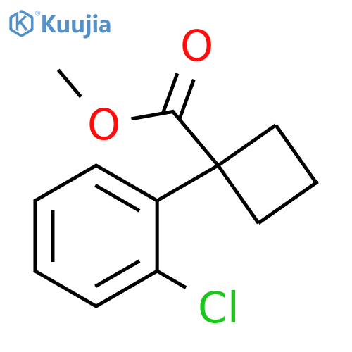 Cyclobutanecarboxylic acid, 1-(2-chlorophenyl)-, methyl ester structure