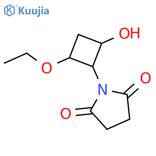 1-(2-ethoxy-4-hydroxycyclobutyl)pyrrolidine-2,5-dione structure