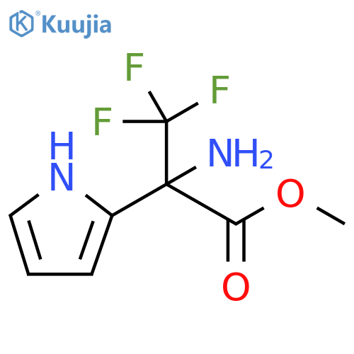 1H-Pyrrole-2-acetic acid, α-amino-α-(trifluoromethyl)-, methyl ester structure
