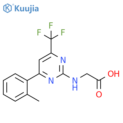 Glycine, N-[4-(2-methylphenyl)-6-(trifluoromethyl)-2-pyrimidinyl]- structure