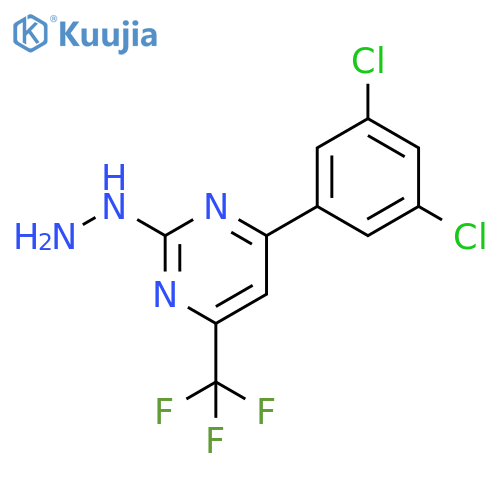 Pyrimidine, 4-(3,5-dichlorophenyl)-2-hydrazinyl-6-(trifluoromethyl)- structure