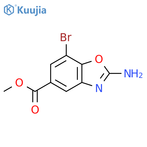 Methyl 2-amino-7-bromo-1,3-benzoxazole-5-carboxylate structure