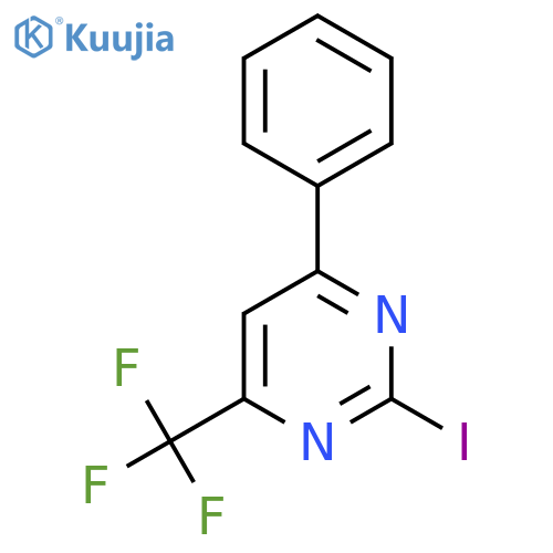 2-Iodo-6-phenyl-4-(trifluoromethyl)pyrimidine structure
