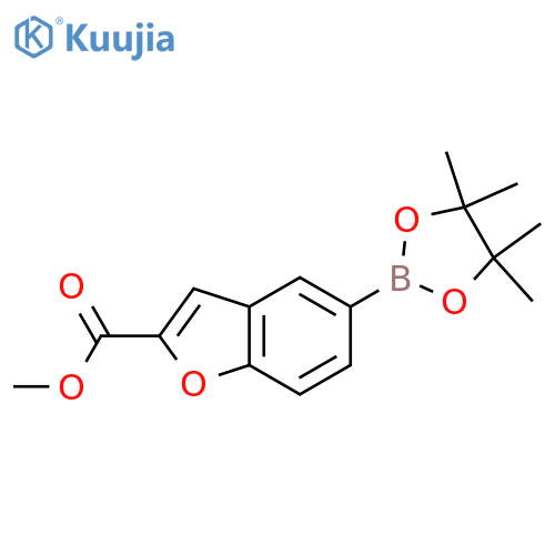 MEthyl 5-(tetramethyl-1,3,2-dioxaborolan-2-yl)-1-benzofuran-2-carboxylate structure