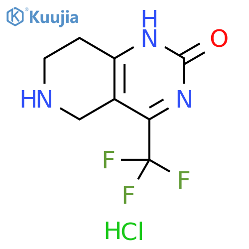 Pyrido[4,3-d]pyrimidin-2(3H)-one, 5,6,7,8-tetrahydro-4-(trifluoromethyl)-, hydrochloride (1:1) structure