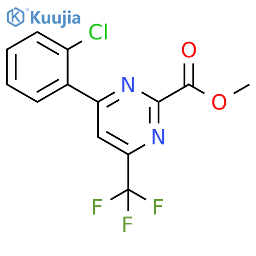 2-Pyrimidinecarboxylic acid, 4-(2-chlorophenyl)-6-(trifluoromethyl)-, methyl ester structure