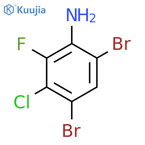 4,6-Dibromo-3-chloro-2-fluoroaniline structure