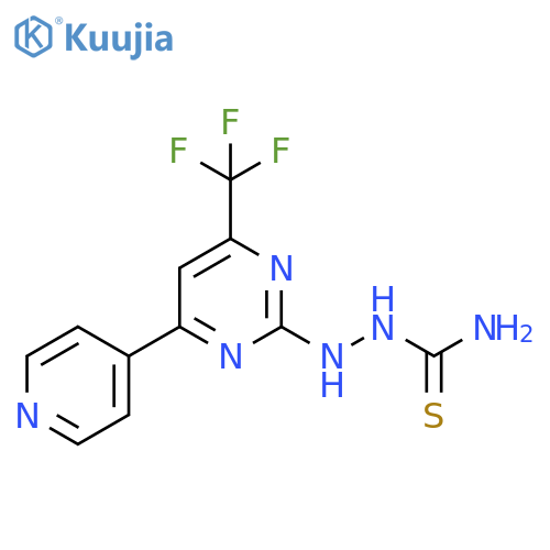 Hydrazinecarbothioamide, 2-[4-(4-pyridinyl)-6-(trifluoromethyl)-2-pyrimidinyl]- structure