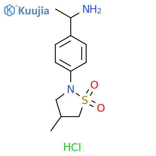 2-[4-(1-aminoethyl)phenyl]-4-methyl-1lambda6,2-thiazolidine-1,1-dione hydrochloride structure