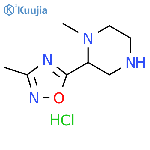 1-methyl-2-(3-methyl-1,2,4-oxadiazol-5-yl)piperazine dihydrochloride structure