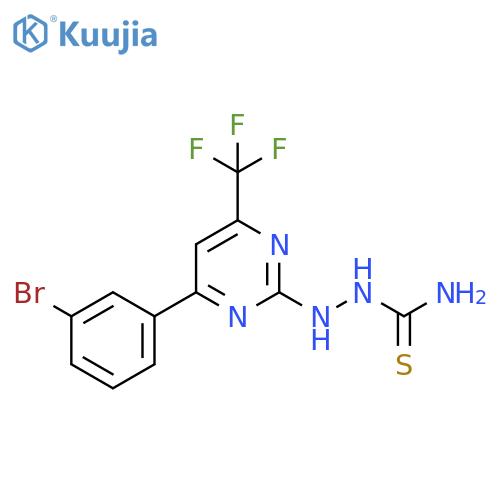 Hydrazinecarbothioamide, 2-[4-(3-bromophenyl)-6-(trifluoromethyl)-2-pyrimidinyl]- structure