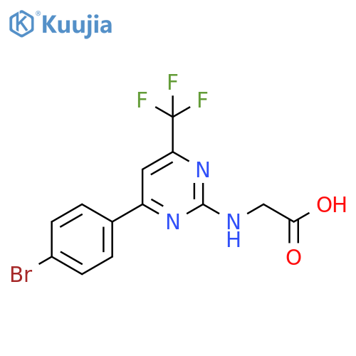 Glycine, N-[4-(4-bromophenyl)-6-(trifluoromethyl)-2-pyrimidinyl]- structure