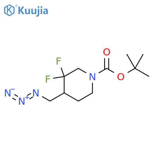 Tert-butyl 4-(azidomethyl)-3,3-difluoropiperidine-1-carboxylate structure