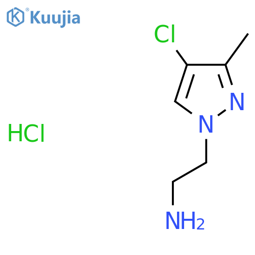 2-(4-Chloro-3-methyl-1H-pyrazol-1-yl)ethanamine hydrochloride structure