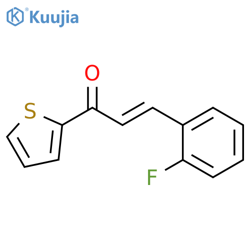 2-Propen-1-one, 3-(2-fluorophenyl)-1-(2-thienyl)-, (2E)- structure