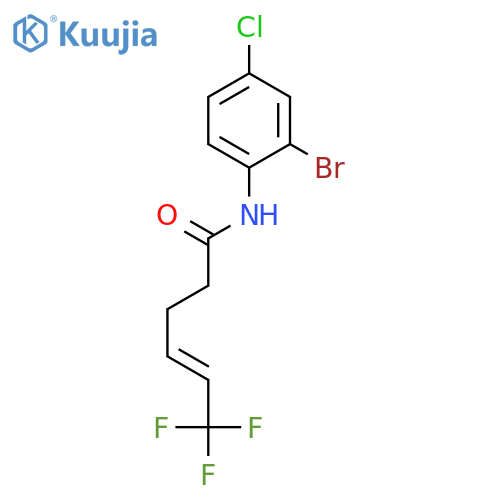 4-Hexenamide, N-(2-bromo-4-chlorophenyl)-6,6,6-trifluoro-, (4Z)- structure