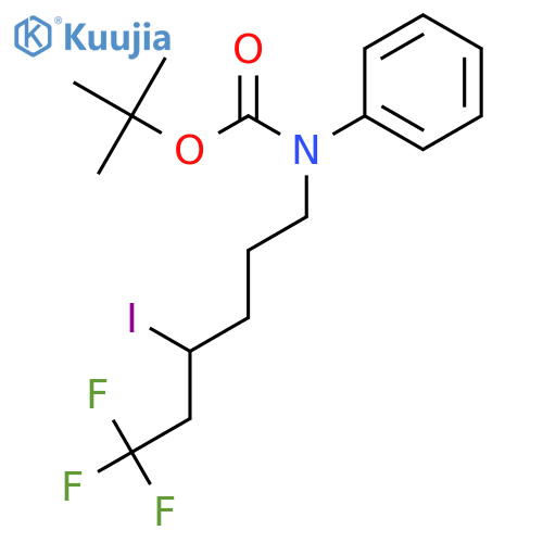 Carbamic acid, N-phenyl-N-(6,6,6-trifluoro-4-iodohexyl)-, 1,1-dimethylethyl ester structure
