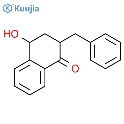1(2H)-Naphthalenone, 3,4-dihydro-4-hydroxy-2-(phenylmethyl)-, (2S,4S)- structure