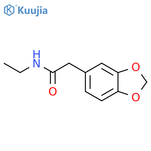 2-(1,3-dioxaindan-5-yl)-N-ethylacetamide structure