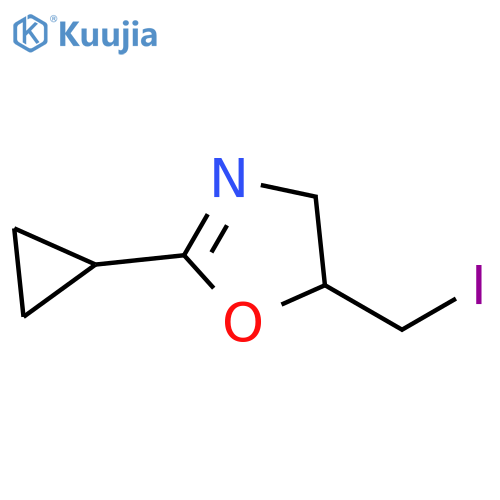 2-cyclopropyl-5-(iodomethyl)-4,5-dihydro-1,3-oxazole structure