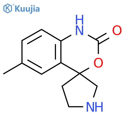 6-Methyl-1,2-dihydrospiro[3,1-benzoxazine-4,3'-pyrrolidine]-2-one structure