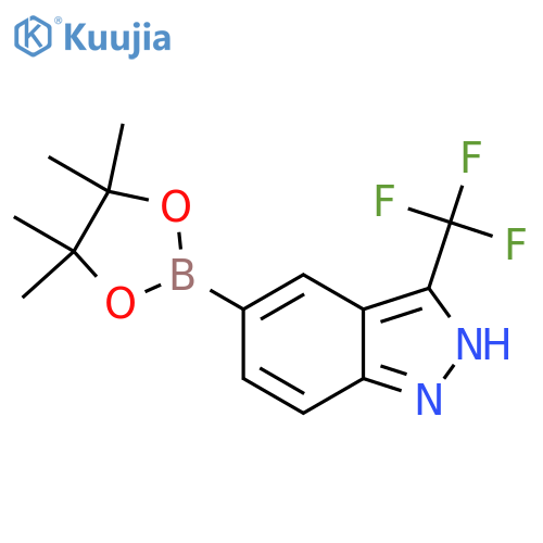 5-(4,4,5,5-Tetramethyl-1,3,2-dioxaborolan-2-yl)-3-(trifluoromethyl)-1H-indazole structure