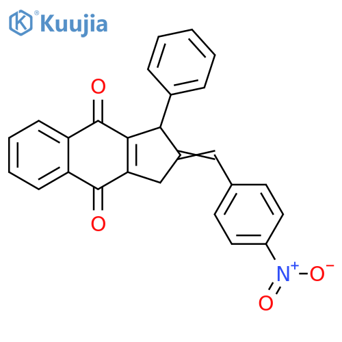 1H-Benz[f]indene-4,9-dione,2,3-dihydro-2-[(4-nitrophenyl)methylene]-1-phenyl- structure