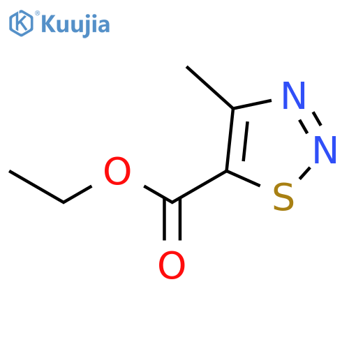 Ethyl 4-methyl-1,2,3-thiadiazole-5-carboxylate structure