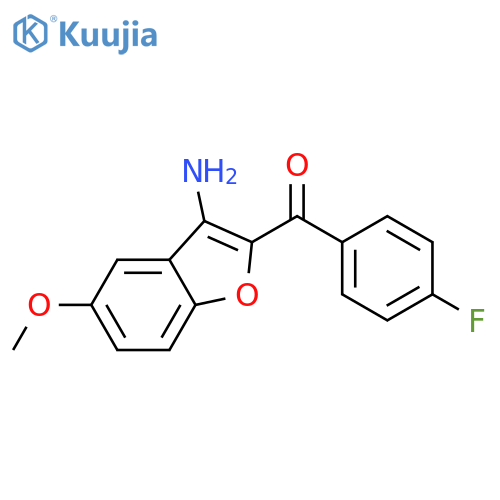 (3-Amino-5-methoxy-benzofuran-2-yl)-(4-fluoro-phenyl)-methanone structure
