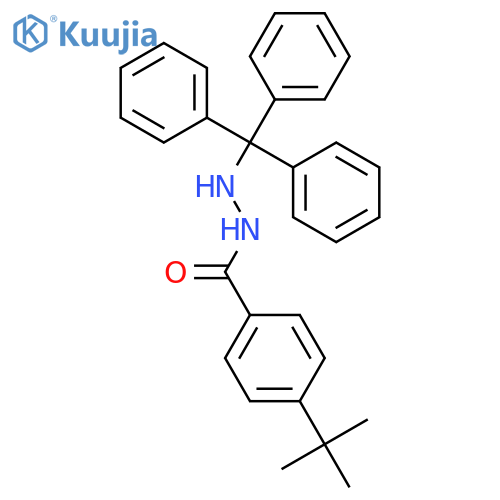 Benzoic acid, 4-(1,1-dimethylethyl)-, 2-(triphenylmethyl)hydrazide structure