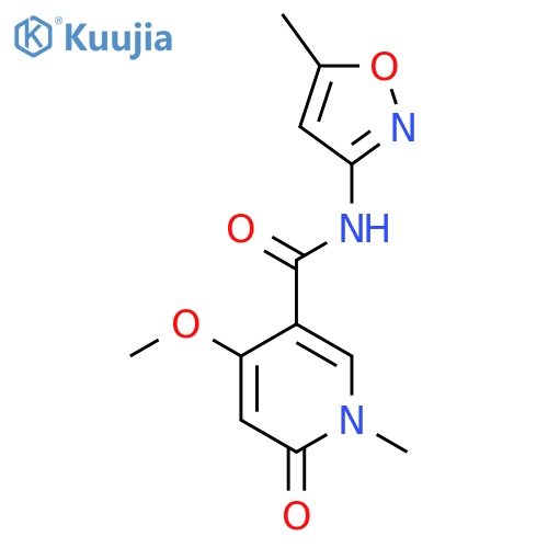 4-methoxy-1-methyl-N-(5-methylisoxazol-3-yl)-6-oxo-1,6-dihydropyridine-3-carboxamide structure