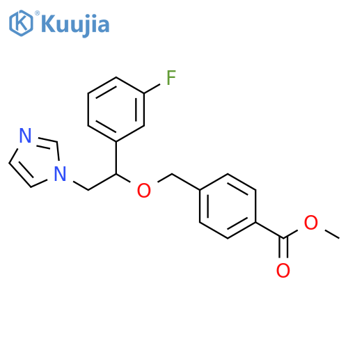 Benzoic acid, 4-[[1-(3-fluorophenyl)-2-(1H-imidazol-1-yl)ethoxy]methyl]-,methyl ester structure