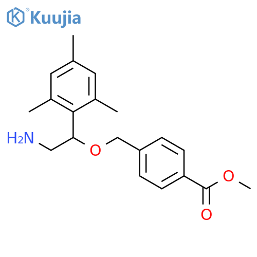 Benzoic acid, 4-[[2-amino-1-(2,4,6-trimethylphenyl)ethoxy]methyl]-,methyl ester structure